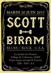 Affiche concert Scott Biram - 2017
