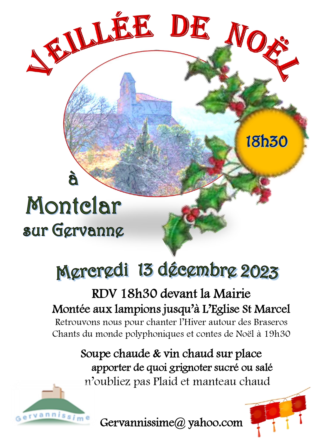 Veillée de Noël 2023 Montclar sur Gervanne